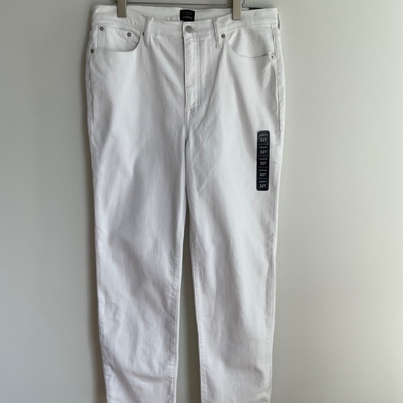 NWT J.Crew Factory White Tall stovepipe straight jean in signature stretch SZ 32 - Picture 3 of 6